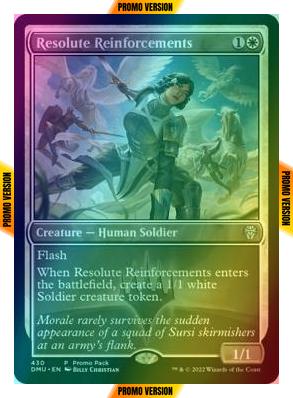 Resolute Reinforcements [430] [Dark Frame Promo Pack] [Dominaria United] [Foil]