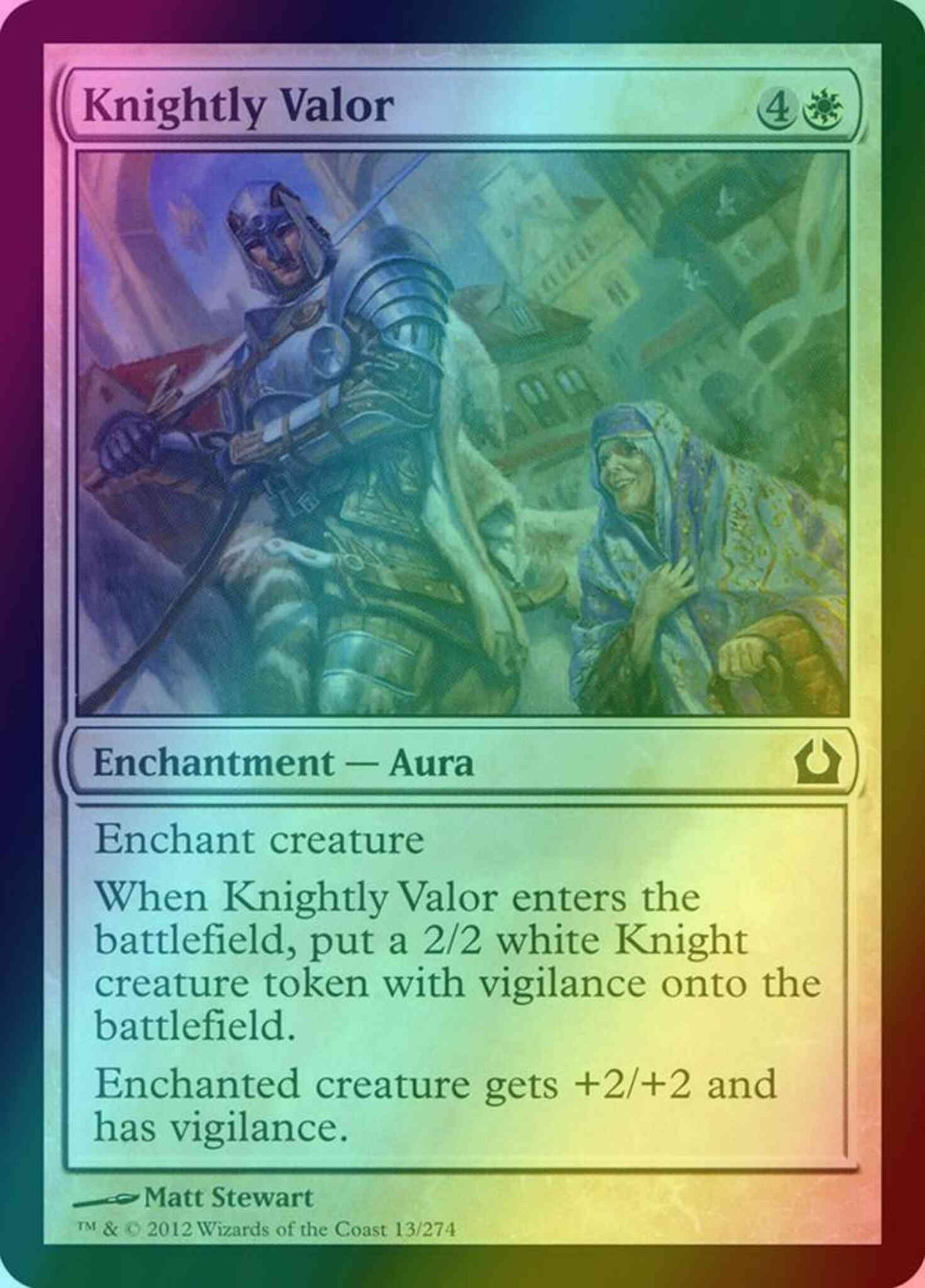 Knightly Valor [13] [Return To Ravnica] [Foil]