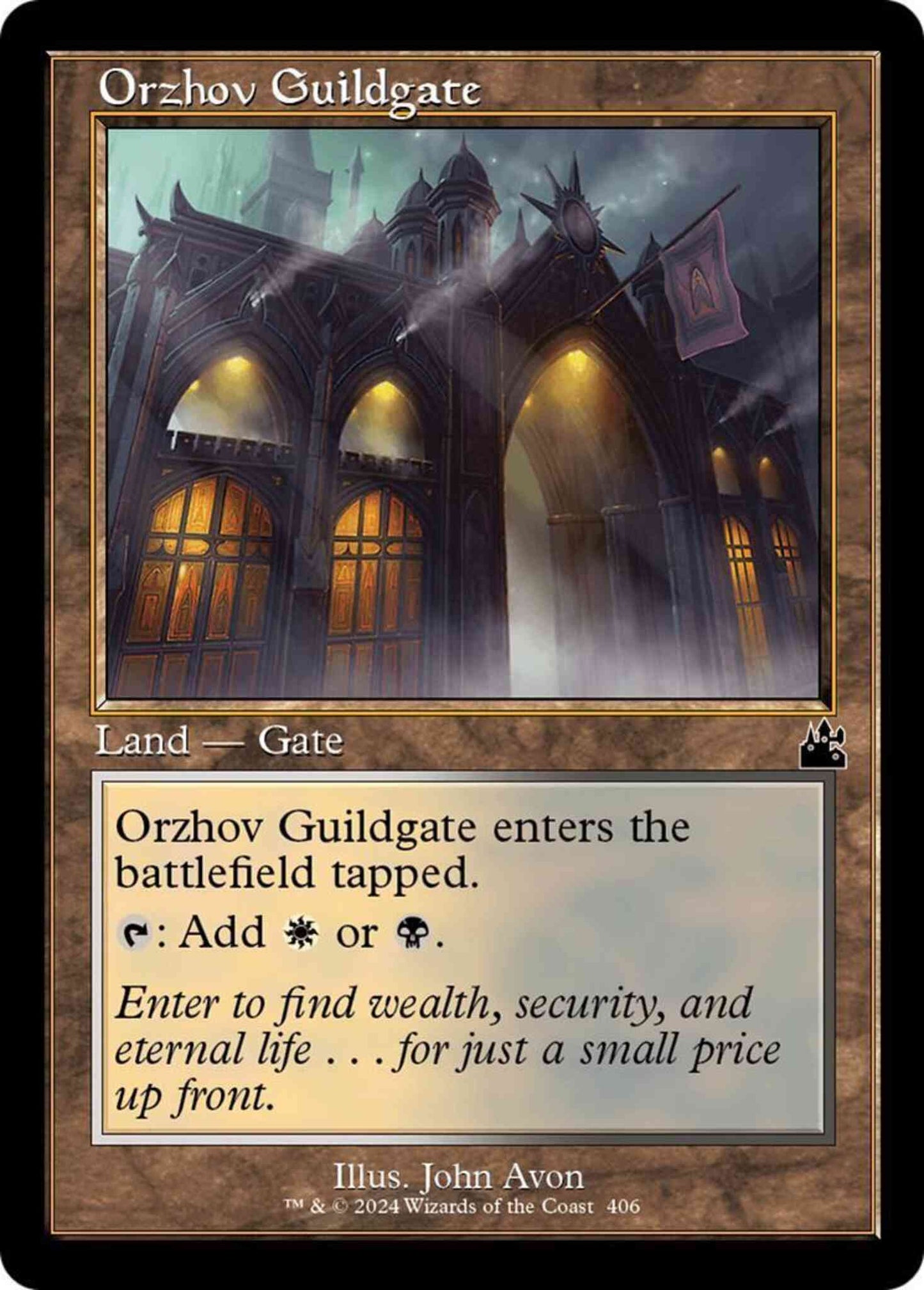 Orzhov Guildgate [406] [Retro Frame] [Ravnica Remastered] [Non-Foil]