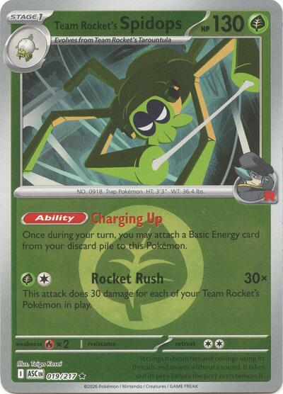 Team Rocket's Spidops - Energy Symbol Pattern - 019/217 - Rare [me025-019] [Reverse Holo]