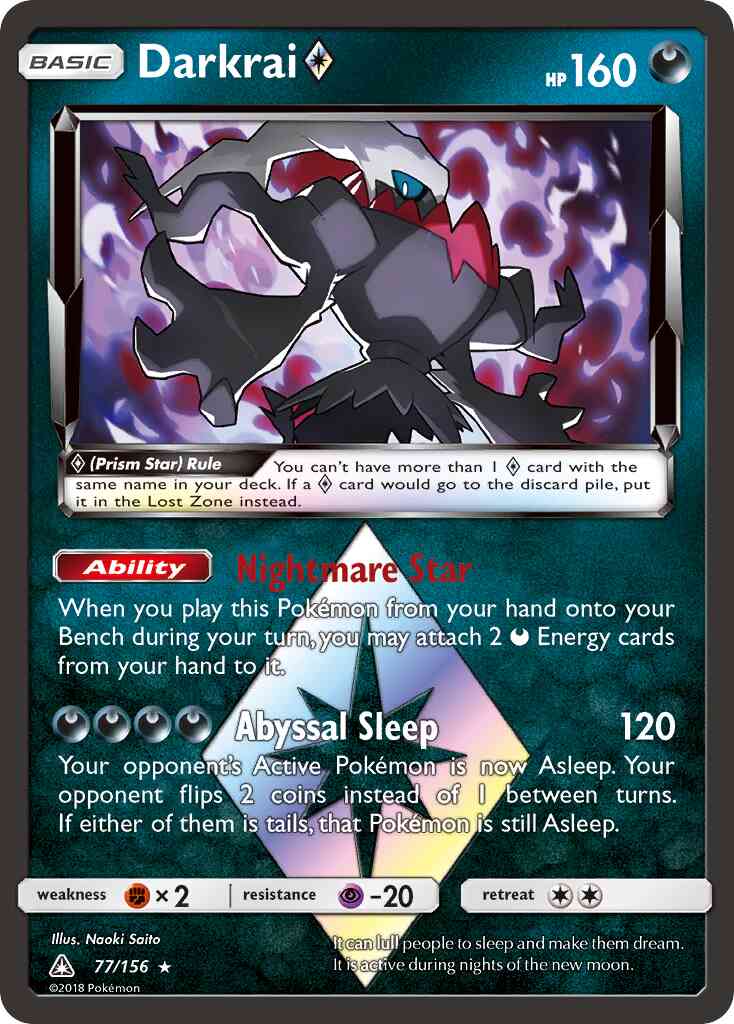 Darkrai ◇ - 77/156 - Rare Holo [sm5-77] [Holo]