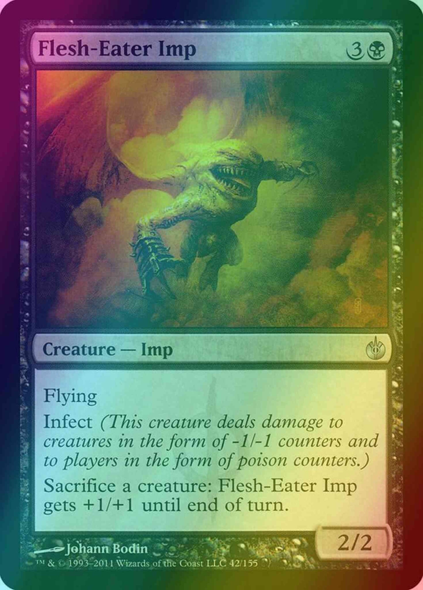 Flesh-Eater Imp [42] [Mirrodin Besieged] [Foil]