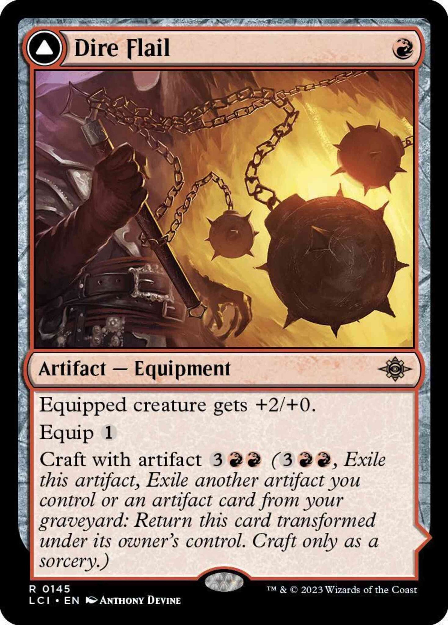 Dire Flail // Dire Blunderbuss [145] [The Lost Caverns of Ixalan] [Non-Foil]