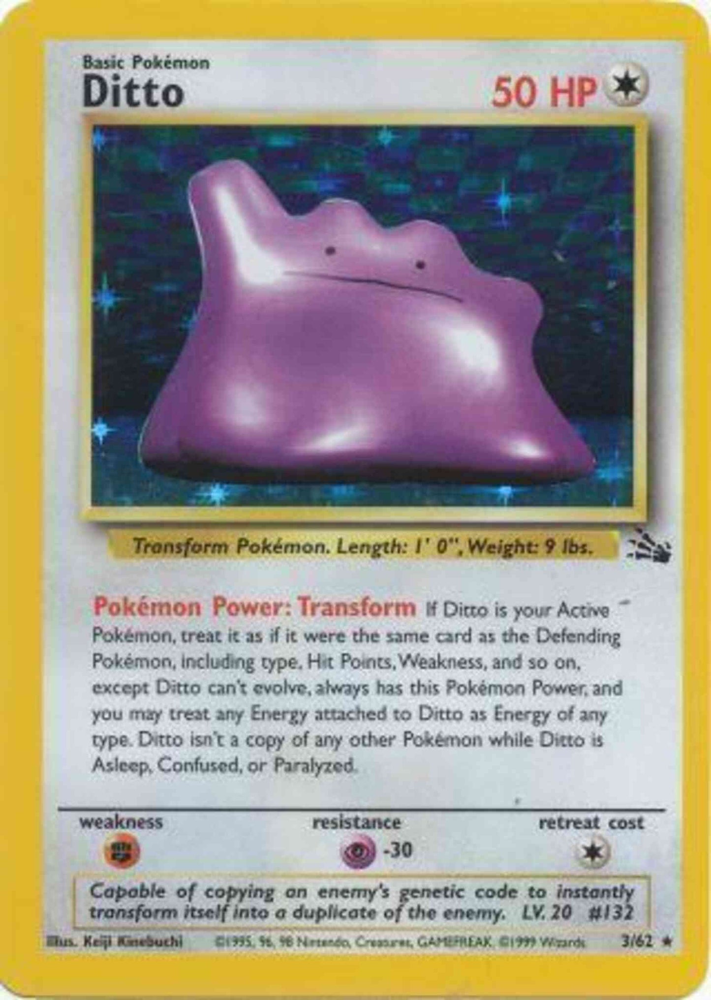 Ditto - 3/62 - Rare - Unlimited [base3U-3] [Holo]
