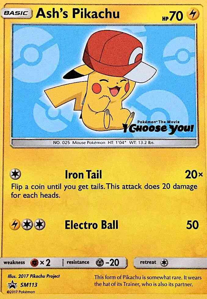 Ash's Pikachu - SM113 - Promo [smp-SM113] [Non-Holo]