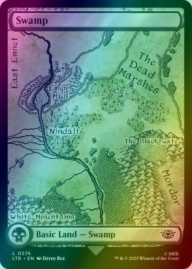 Swamp [276] [Full Art] [Map Lands] [The Lord of the Rings: Tales of Middle-earth] [Foil]