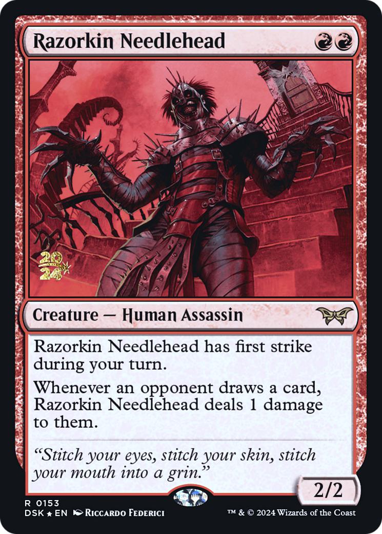 Razorkin Needlehead [153s] [Prerelease] [Duskmourn: House of Horror: Promos] [Foil]