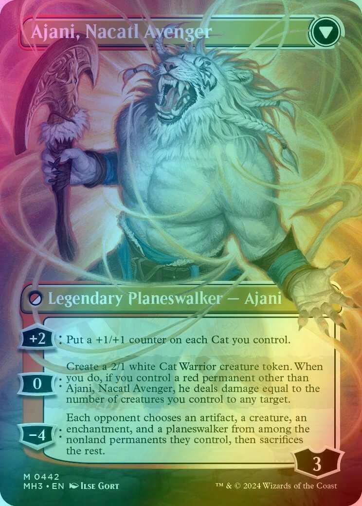 Ajani, Nacatl Pariah // Ajani, Nacatl Avenger [442] [Borderless] [Modern Horizons 3] [Foil]