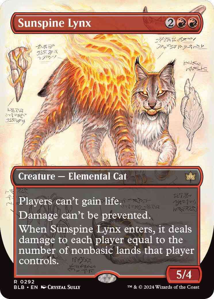 Sunspine Lynx [292] [Borderless] [Field Notes] [Bloomburrow] [Foil]
