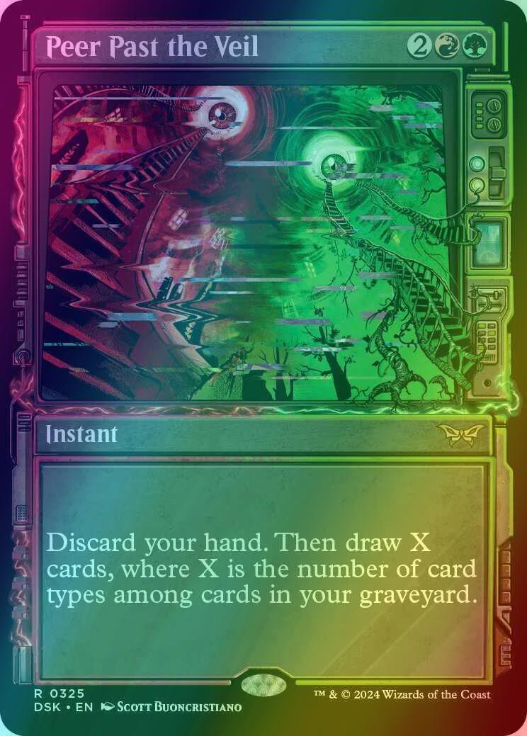 Peer Past the Veil [325] [Paranormal Frame] [Duskmourn: House of Horror] [Foil]