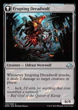 Smoldering Werewolf // Erupting Dreadwolf [142] [Eldritch Moon] [Non-Foil]