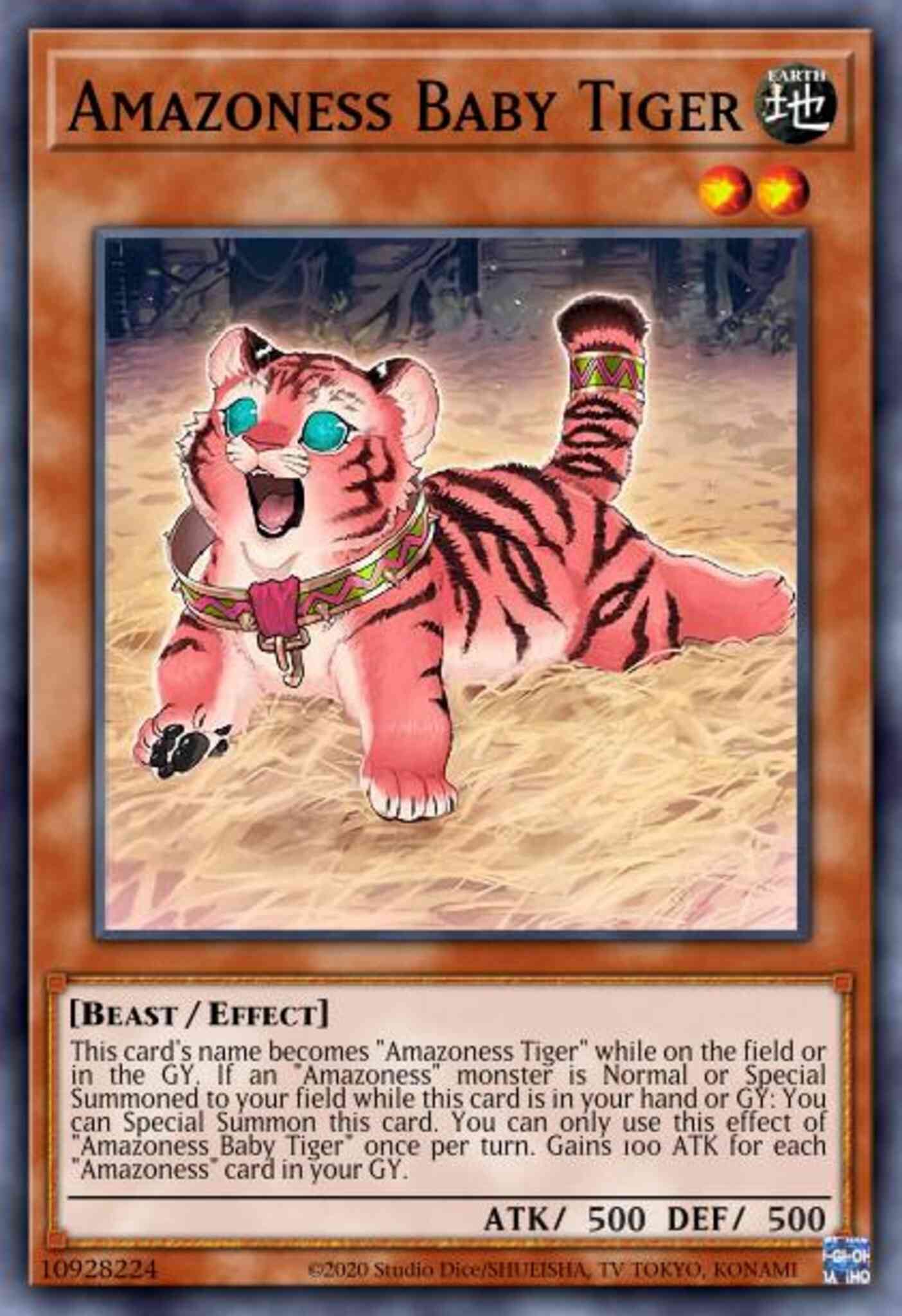 Amazoness Baby Tiger (Blue) - LDS1-EN023 - Ultra Rare - 1st Edition