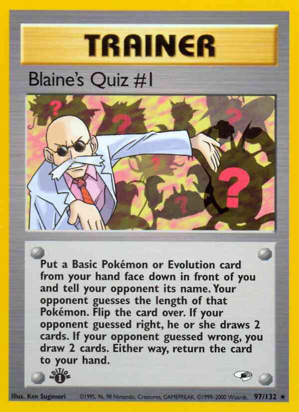 Blaine's Quiz #1 - 97/132 - Rare - 1st Edition [gym1-97] [Non-Holo]
