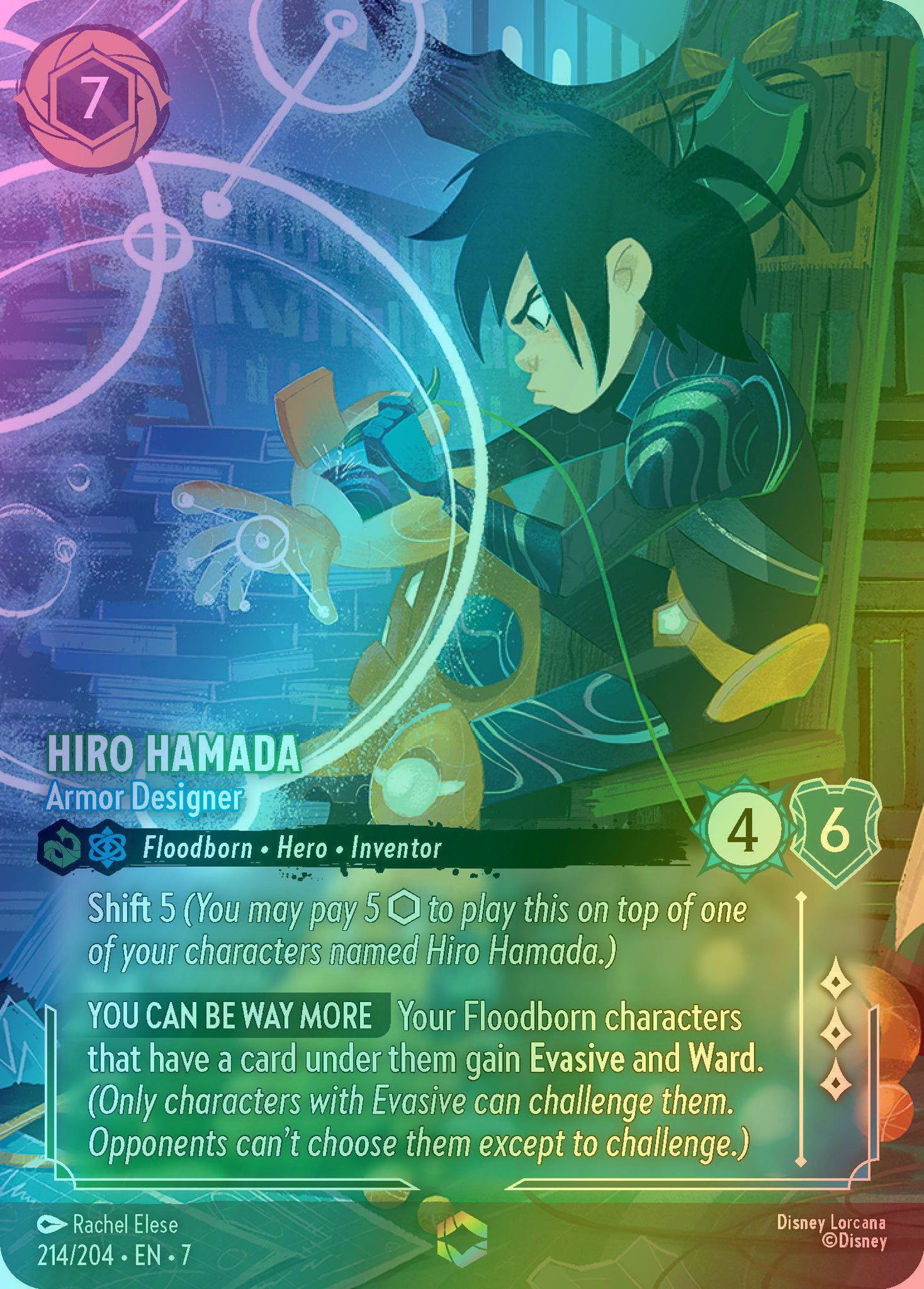 Hiro Hamada - Armor Designer (Enchanted) - 214/204 [Archazia's Island] [Holofoil]