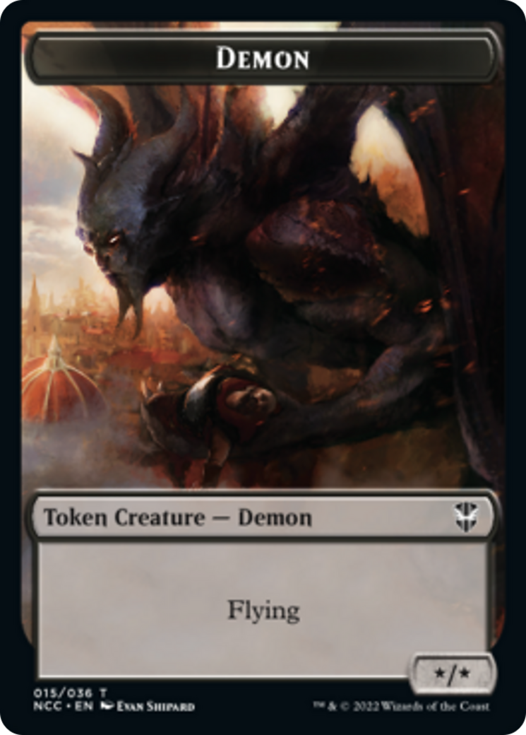 Copy Token (01) // Demon Token (15) [Streets of New Capenna: Commander: Tokens] [Non-Foil]