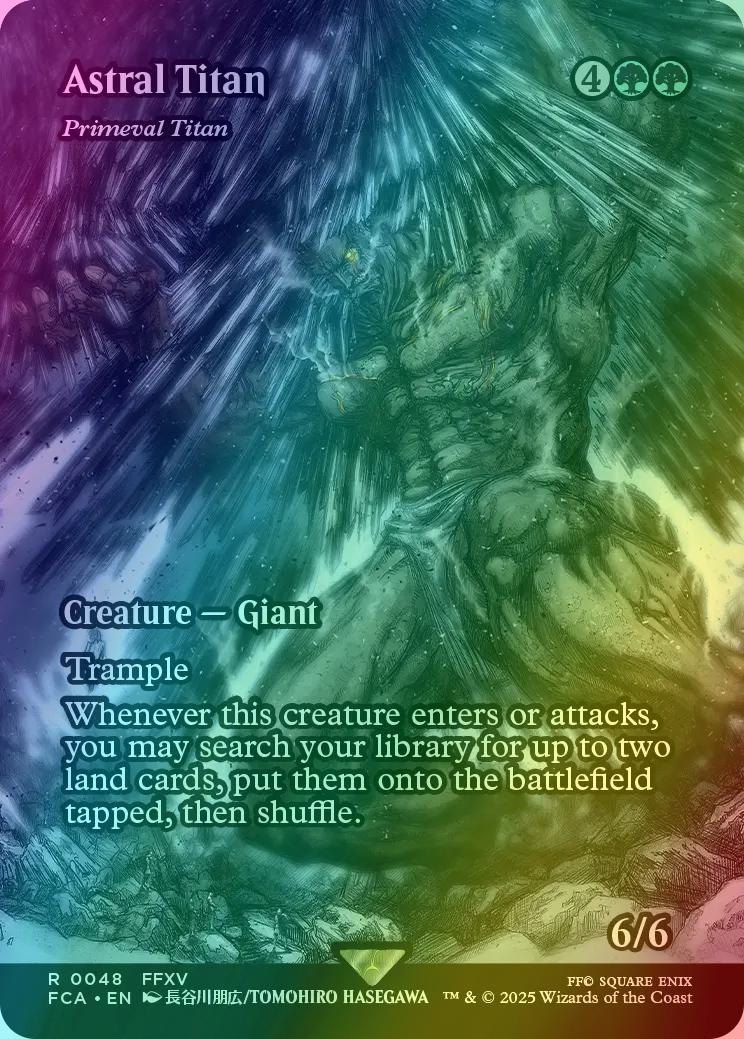 Astral Titan - Primeval Titan [48] [Borderless] [FINAL FANTASY: Through the Ages] [Foil]