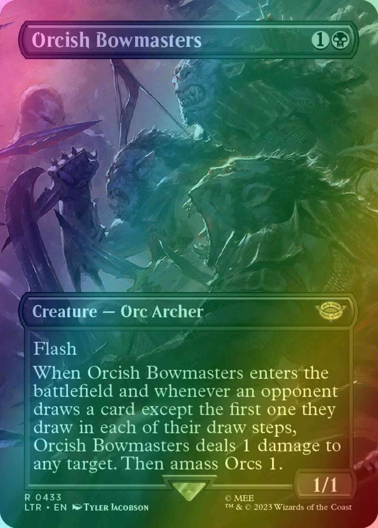 Orcish Bowmasters [433] [Borderless] [The Lord of the Rings: Tales of Middle-earth] [Foil]