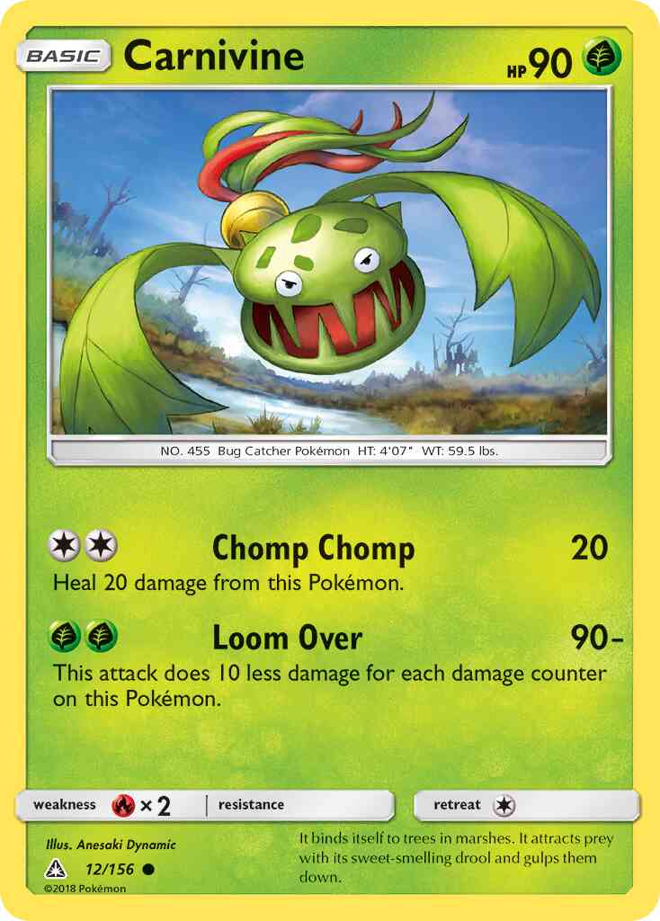 Carnivine - 12/156 - Common [sm5-12] [Reverse Holo]