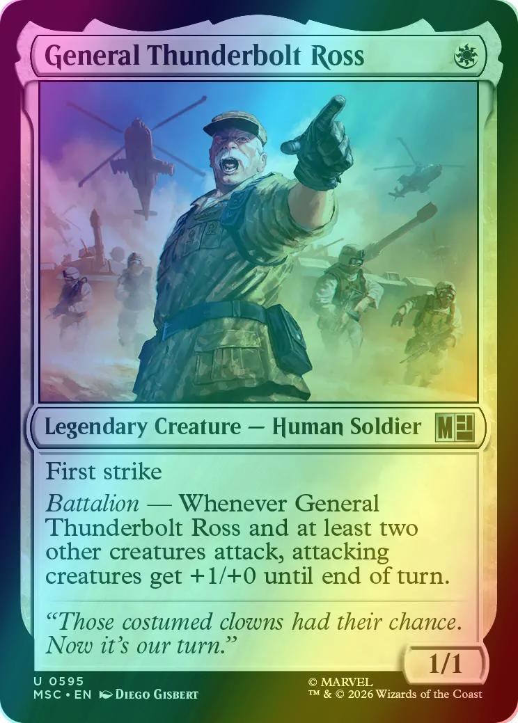 General Thunderbolt Ross [595] [Jumpstart] [Marvel Super Heroes: Commander] [Foil]