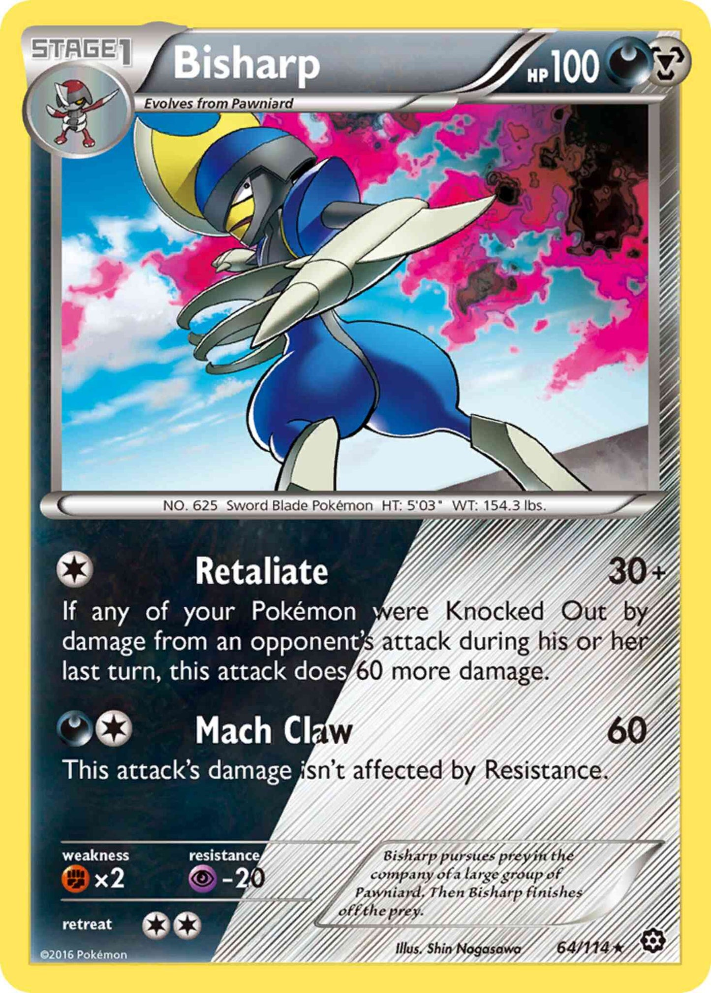 Bisharp - 64/114 - Rare Holo [xy11-64] [Holo]