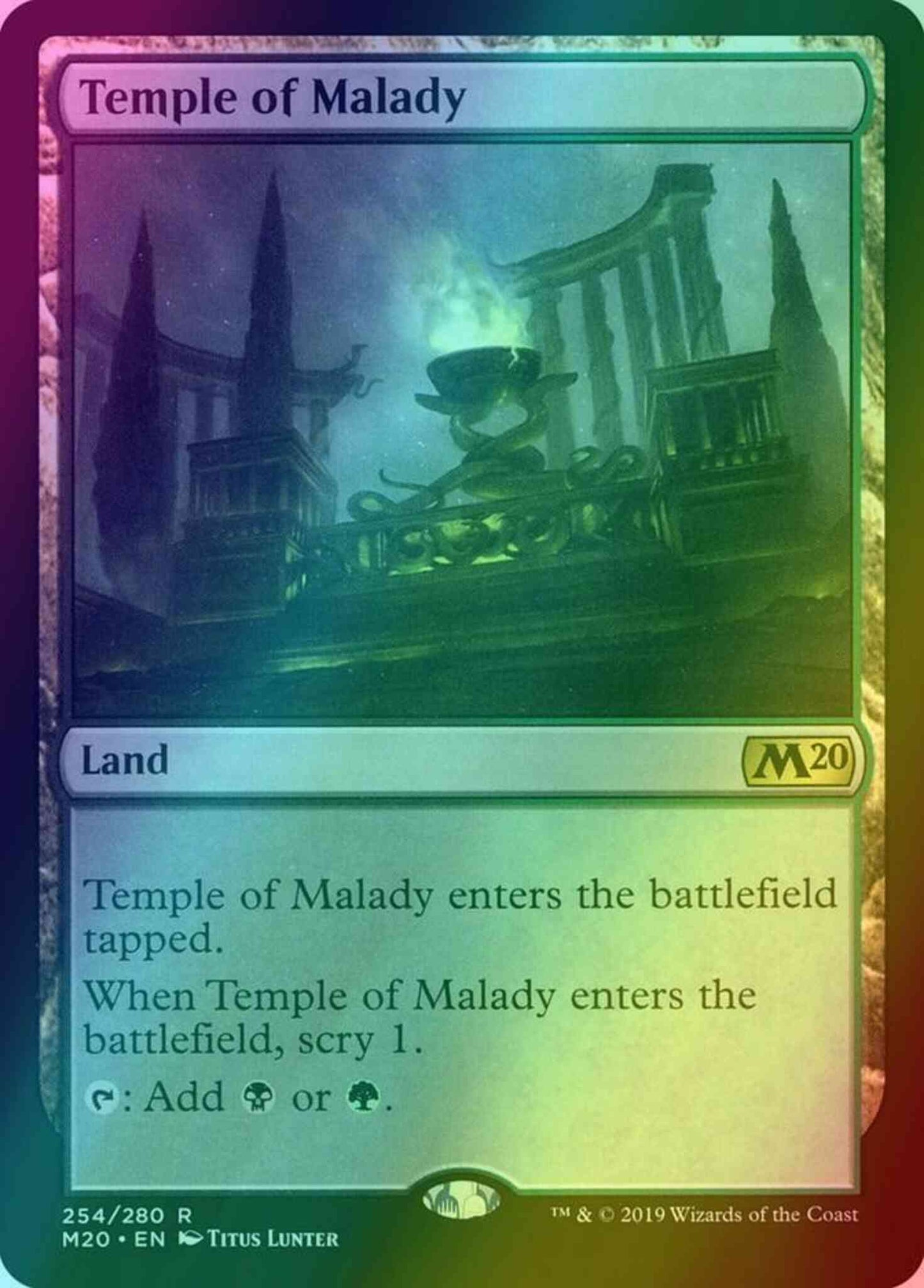 Temple of Malady [254] [Core Set 2020] [Foil]