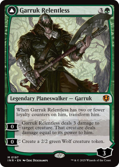 Garruk Relentless // Garruk, the Veil-Cursed [197] [Innistrad Remastered] [Foil]