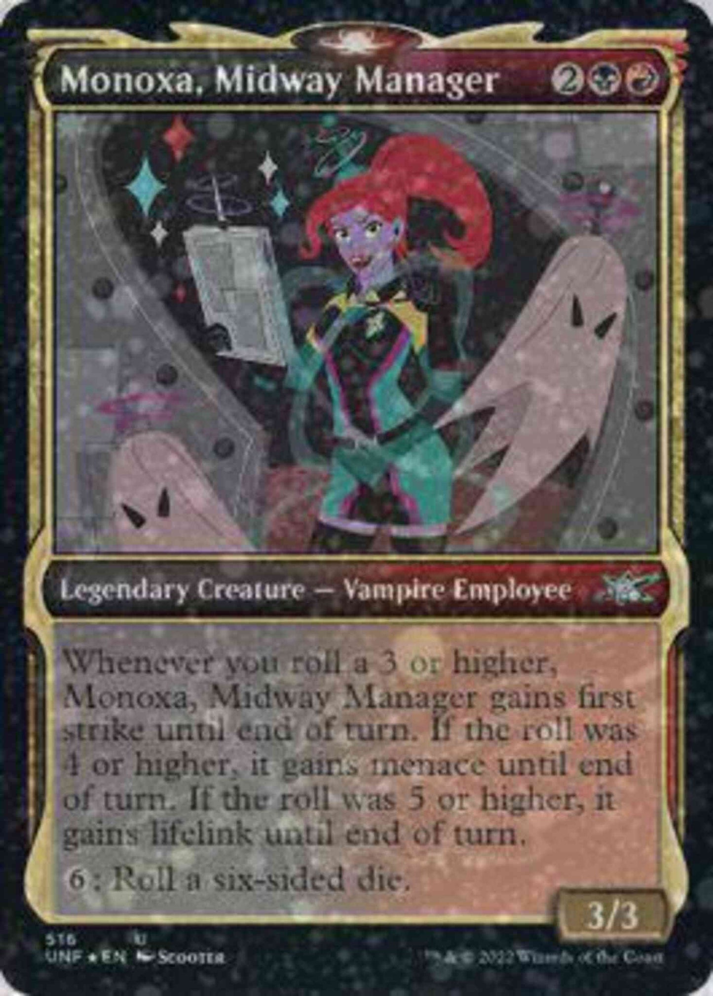 Monoxa, Midway Manager [516] [Showcase Cards of Tomorrow] [Unfinity] [Galaxy Foil]