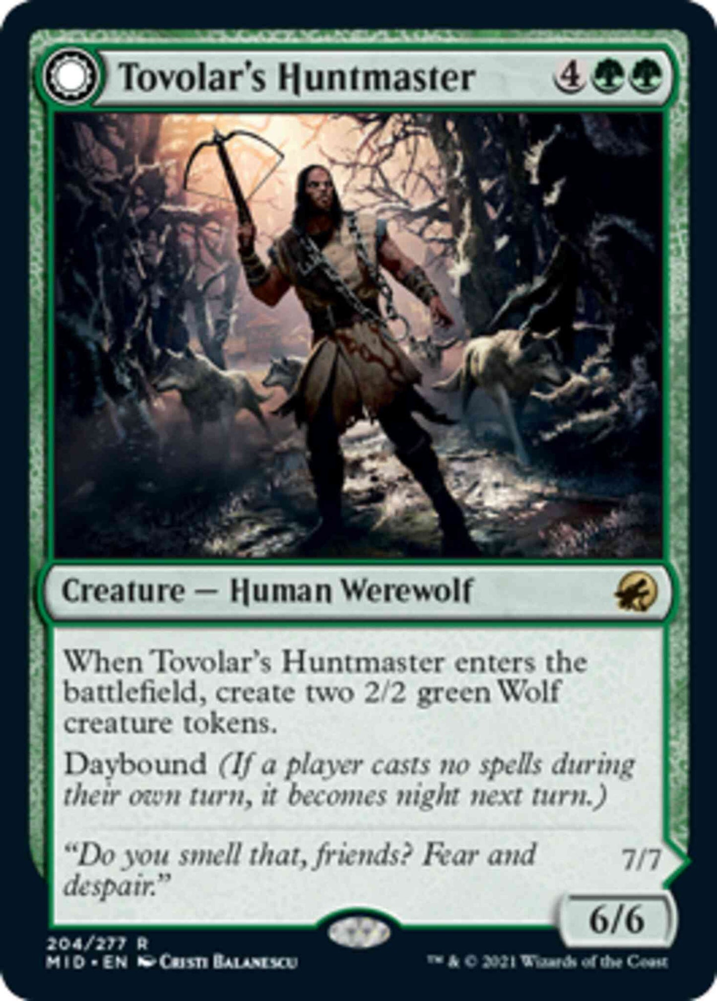 Tovolar's Huntmaster // Tovolar's Packleader [204] [Innistrad: Midnight Hunt] [Non-Foil]
