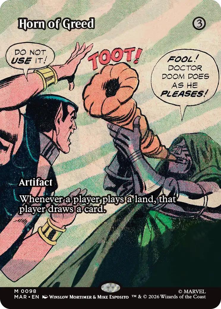 Horn of Greed [98] [Borderless] [Source Material] [Marvel Universe] [Non-Foil]