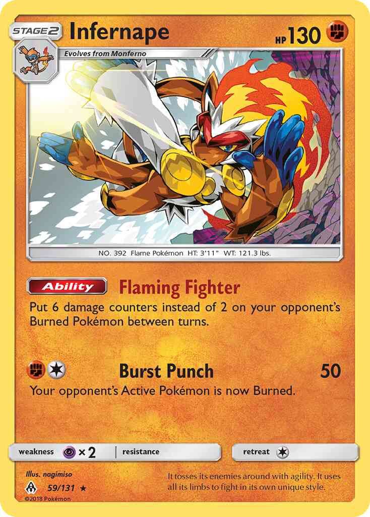 Infernape - 59/131 - Rare Holo [sm6-59] [Reverse Holo]