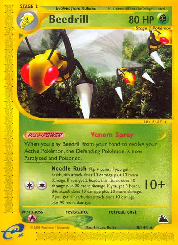 Beedrill - 5/144 - Rare [ecard3-5] [Non-Holo]