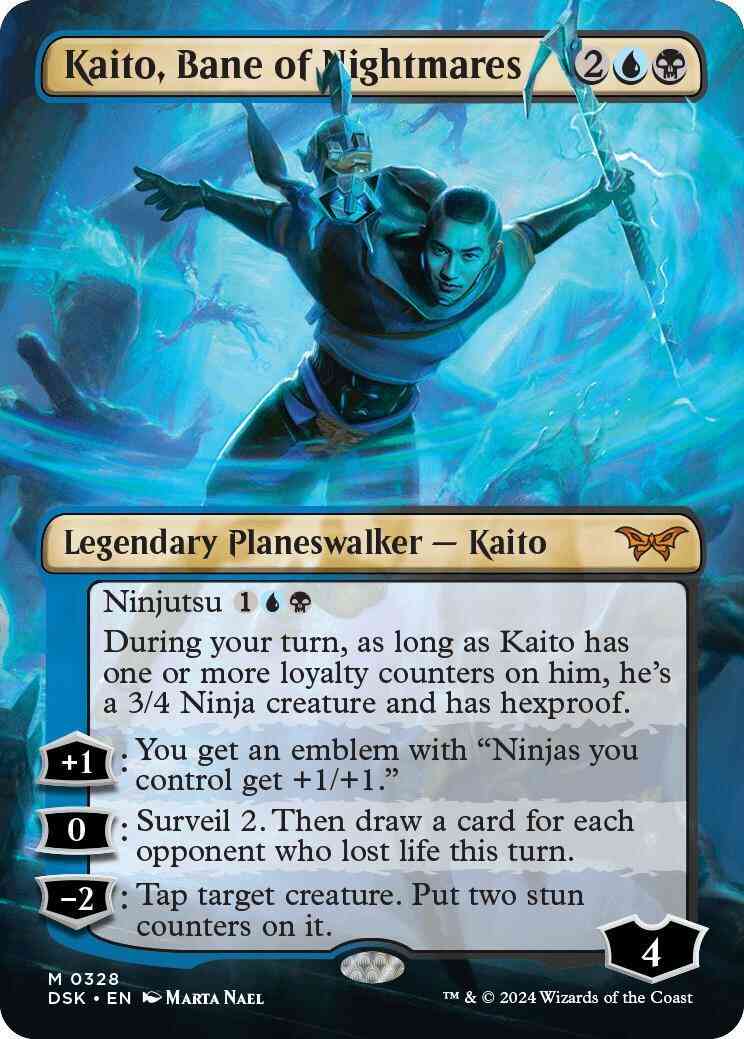 Kaito, Bane of Nightmares [328] [Borderless] [Duskmourn: House of Horror] [Foil]
