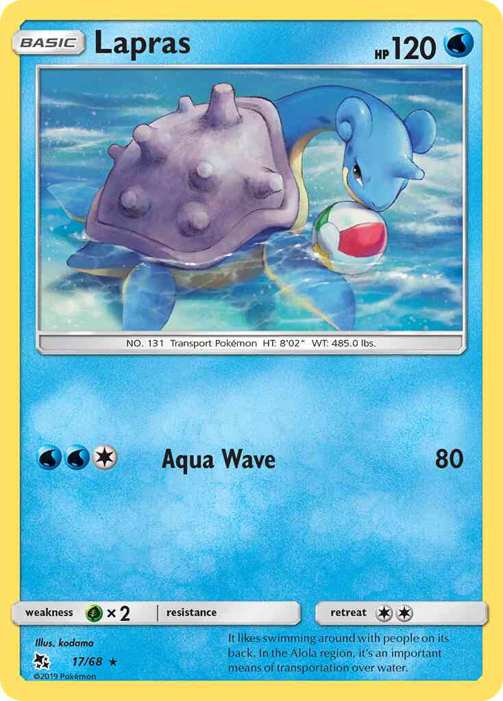 Lapras - 17/68 - Rare [sm115-17] [Reverse Holo]