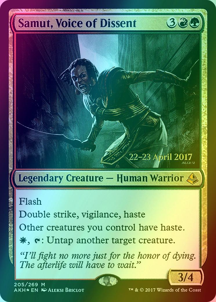 Samut, Voice of Dissent [205s] [Amonkhet Promos] [Foil]