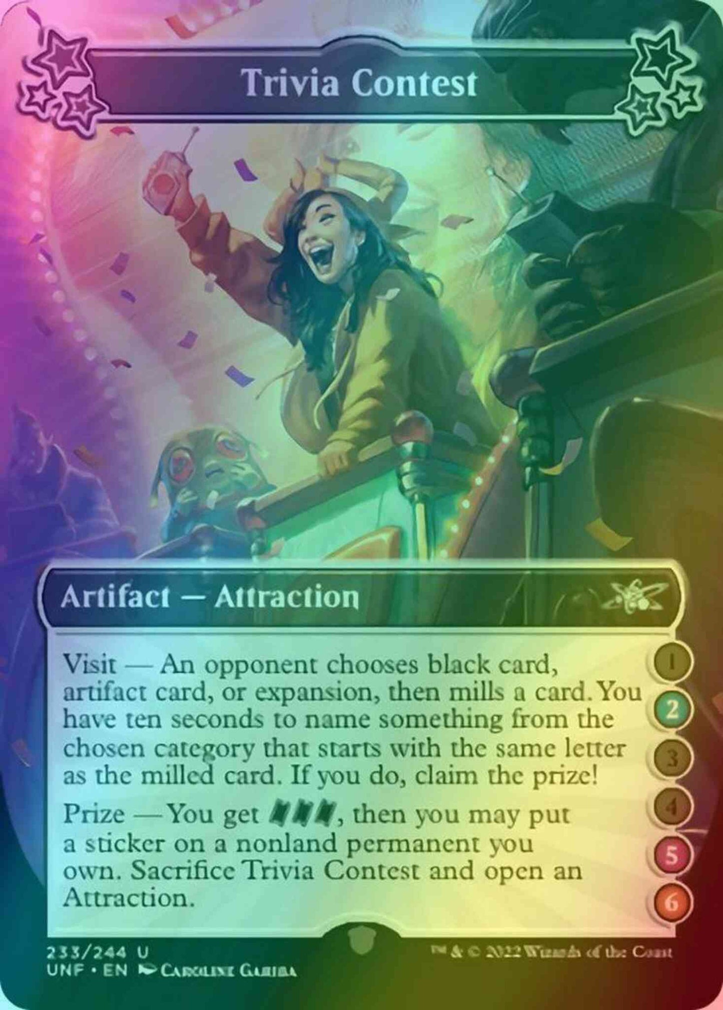 Trivia Contest (2/5/6) [233c] [Borderless] [Unfinity] [Foil]