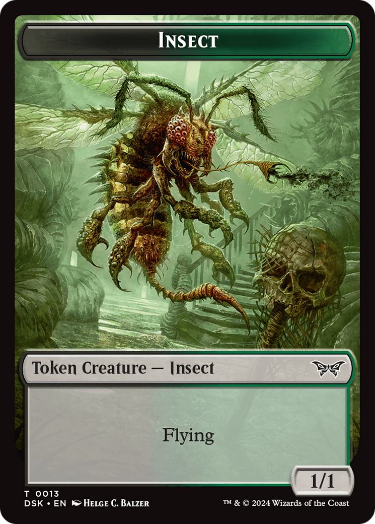 Insect Token (13) // Manifest Token (18) [Duskmourn: House of Horror: Tokens] [Non-Foil]
