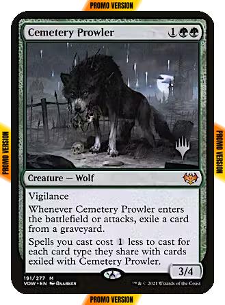 Cemetery Prowler [191p] [Promo Pack] [Innistrad: Crimson Vow: Promos] [Non-Foil]