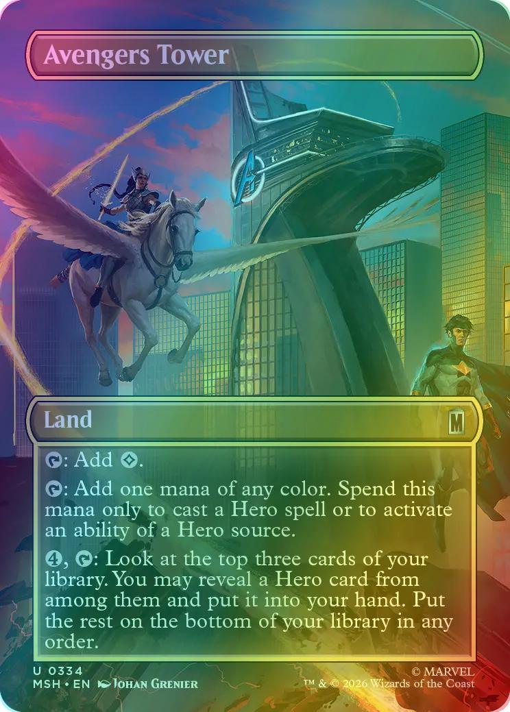 Avengers Tower [334] [Borderless] [Scene] [Marvel Super Heroes] [Foil]