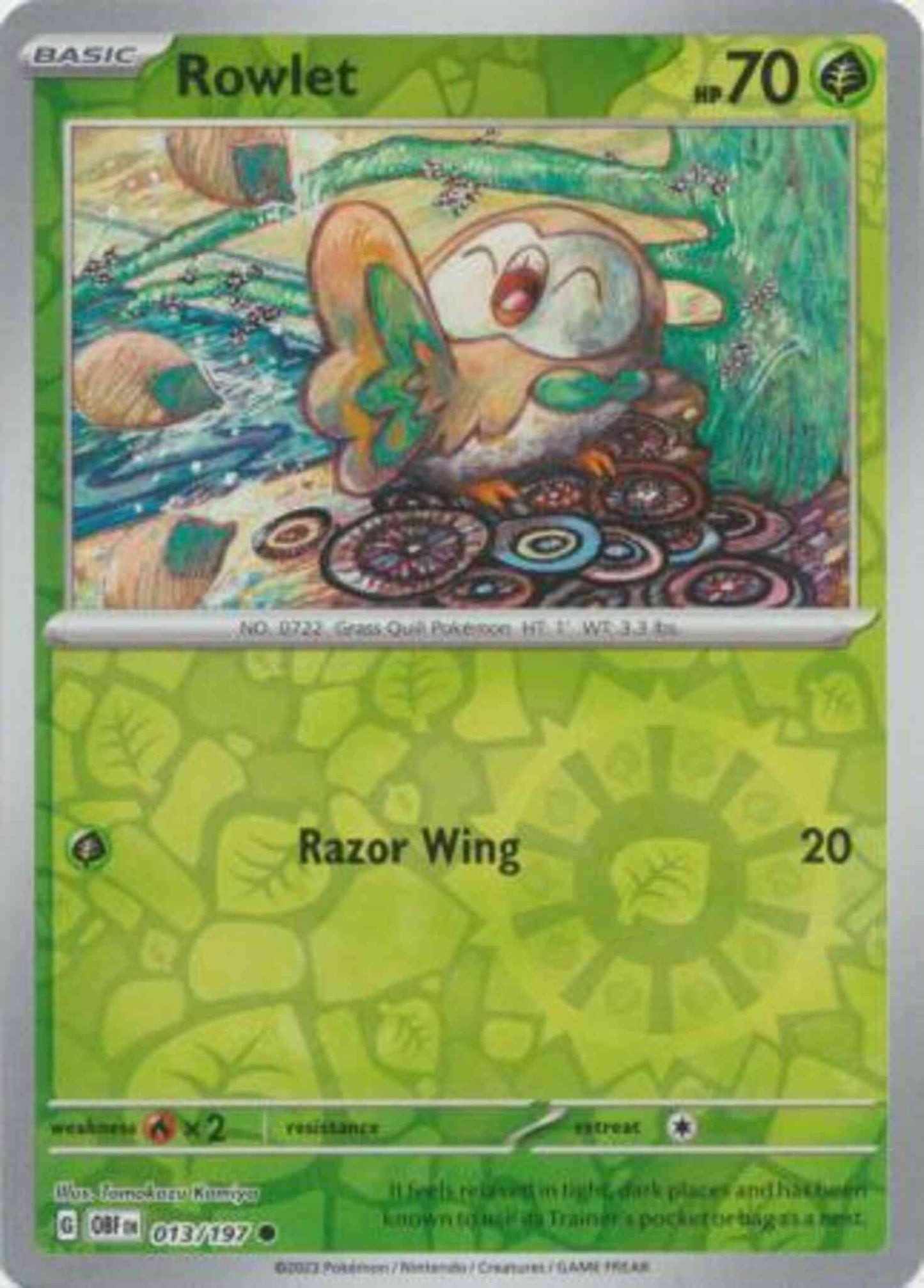 Rowlet - 013/197 - Common [sv03-013] [Reverse Holo]