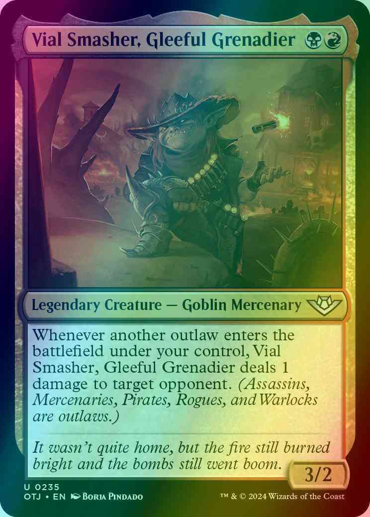 Vial Smasher, Gleeful Grenadier [235] [Outlaws of Thunder Junction] [Foil]