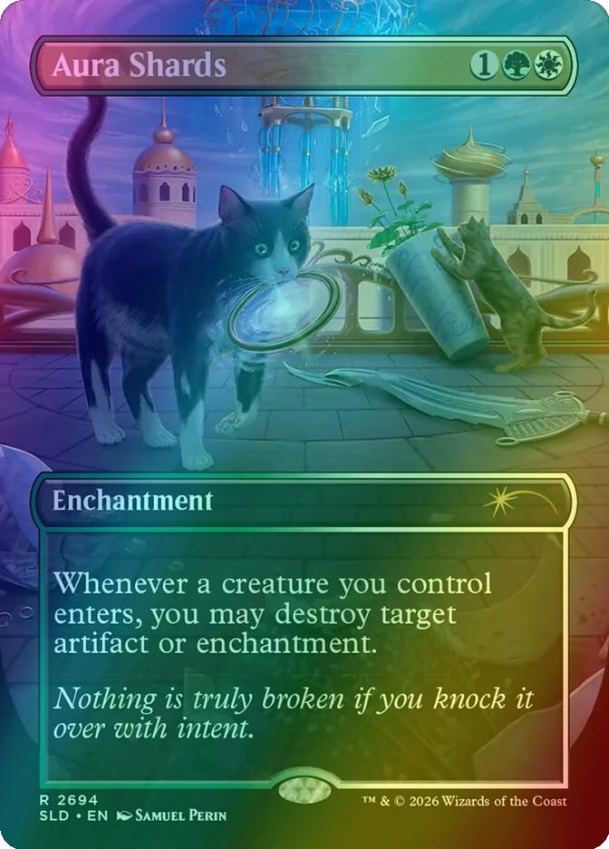 Aura Shards [2694] [Borderless] [Cats of Chaos] [Secret Lair Drop] [Foil]