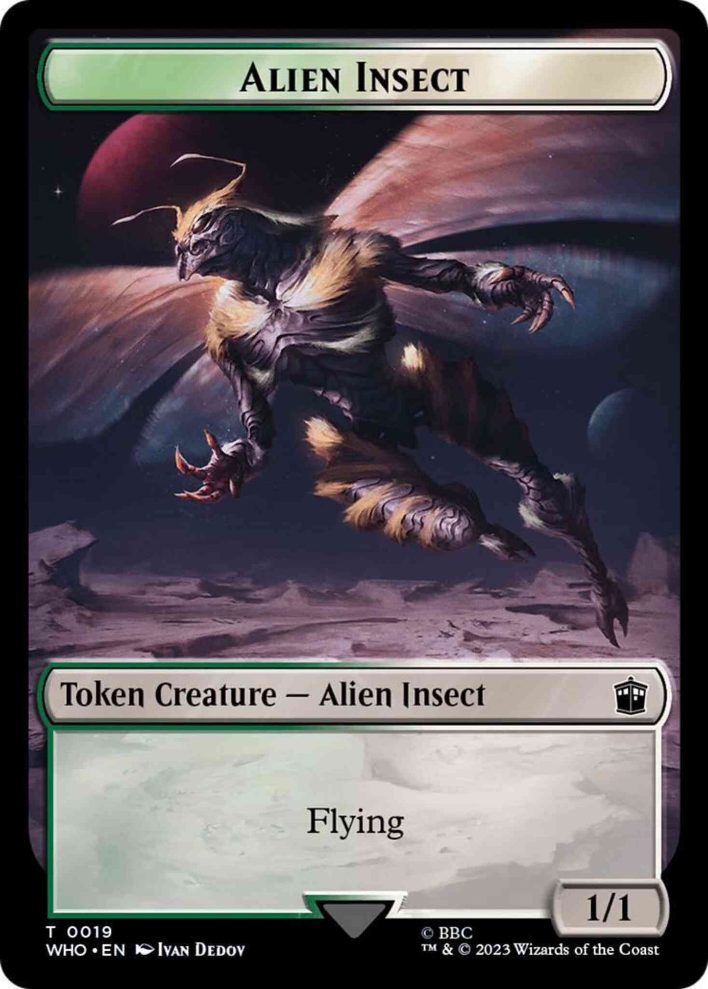 Alien Insect Token (19) // Alien Salamander Token (16) [Universes Beyond: Doctor Who: Tokens] [Non-Foil]