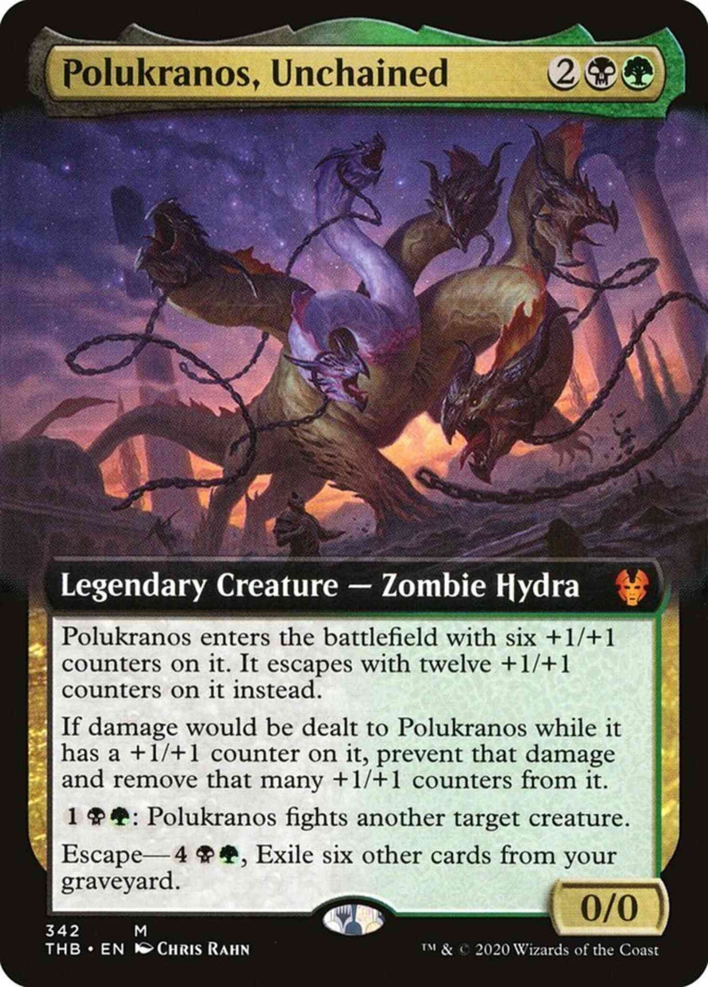 Polukranos, Unchained [342] [Extended Art] [Theros Beyond Death] [Non-Foil]