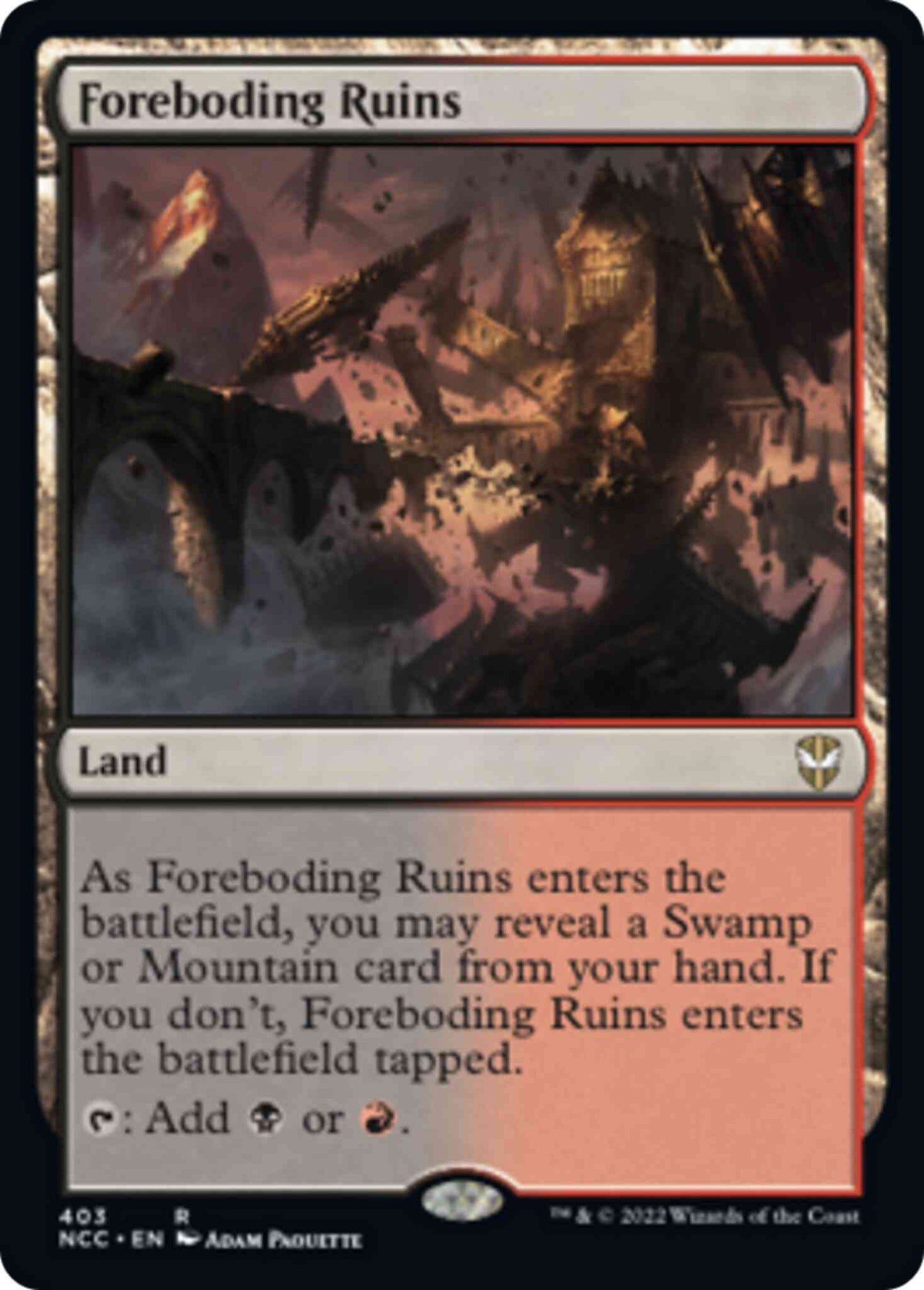 Foreboding Ruins [403] [Streets of New Capenna: Commander] [Non-Foil]