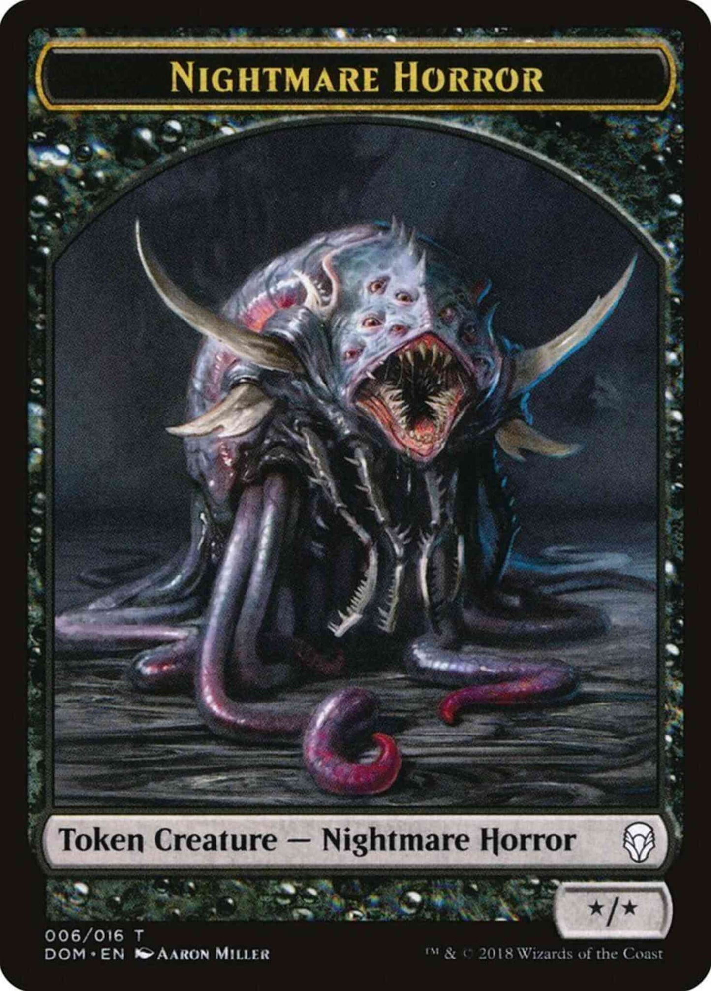 Nightmare Horror Token [06] [Dominaria Tokens] [Non-Foil]