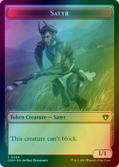 Bird Token (04) // Satyr Token (29) [Commander Masters: Tokens] [Foil]