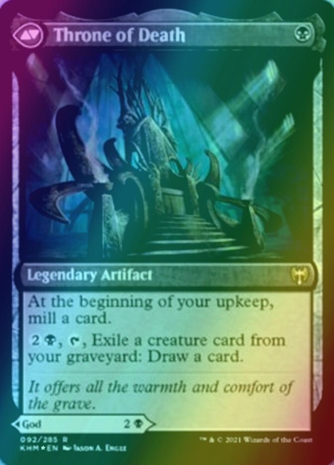 Egon, God of Death // Throne of Death [Prerelease] [92s] [Kaldheim Promos] [Foil]