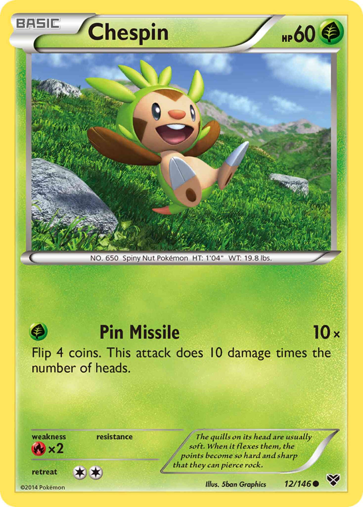 Chespin - 12/146 - Common [xy1-12] [Reverse Holo]