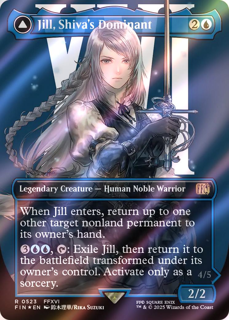 Jill, Shiva's Dominant // Shiva, Warden of Ice [523] [Borderless] [Character] [FINAL FANTASY] [Surge Foil]