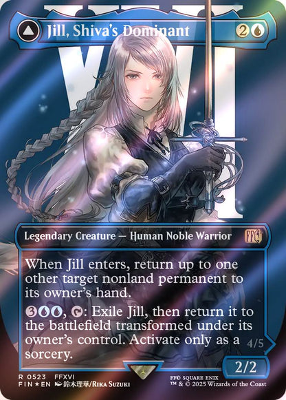 Jill, Shiva's Dominant // Shiva, Warden of Ice [523] [Borderless] [Character] [FINAL FANTASY] [Surge Foil]
